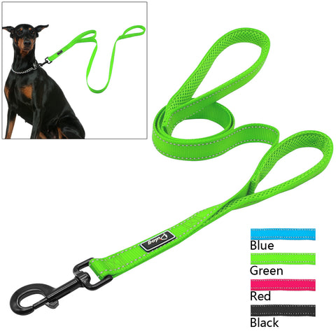 2 Handles Nylon Padded Double Handle Leash