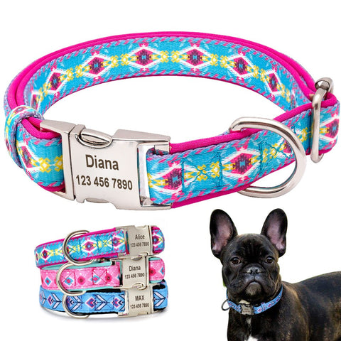 Personalized dog collar Printed Nylon