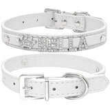 Bling rhinestone puppy collars personalized small dogs