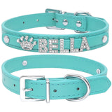 Bling rhinestone puppy collars personalized small dogs