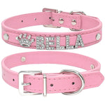 Bling rhinestone puppy collars personalized small dogs